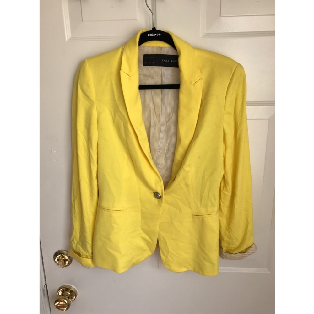 Zara Yellow blazer size s