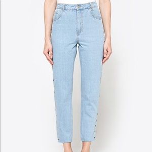 NWT Need Supply side grommet light wash jeans