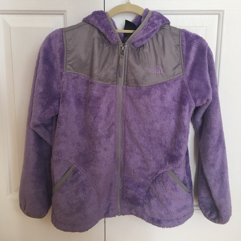 fuzzy north face jacket