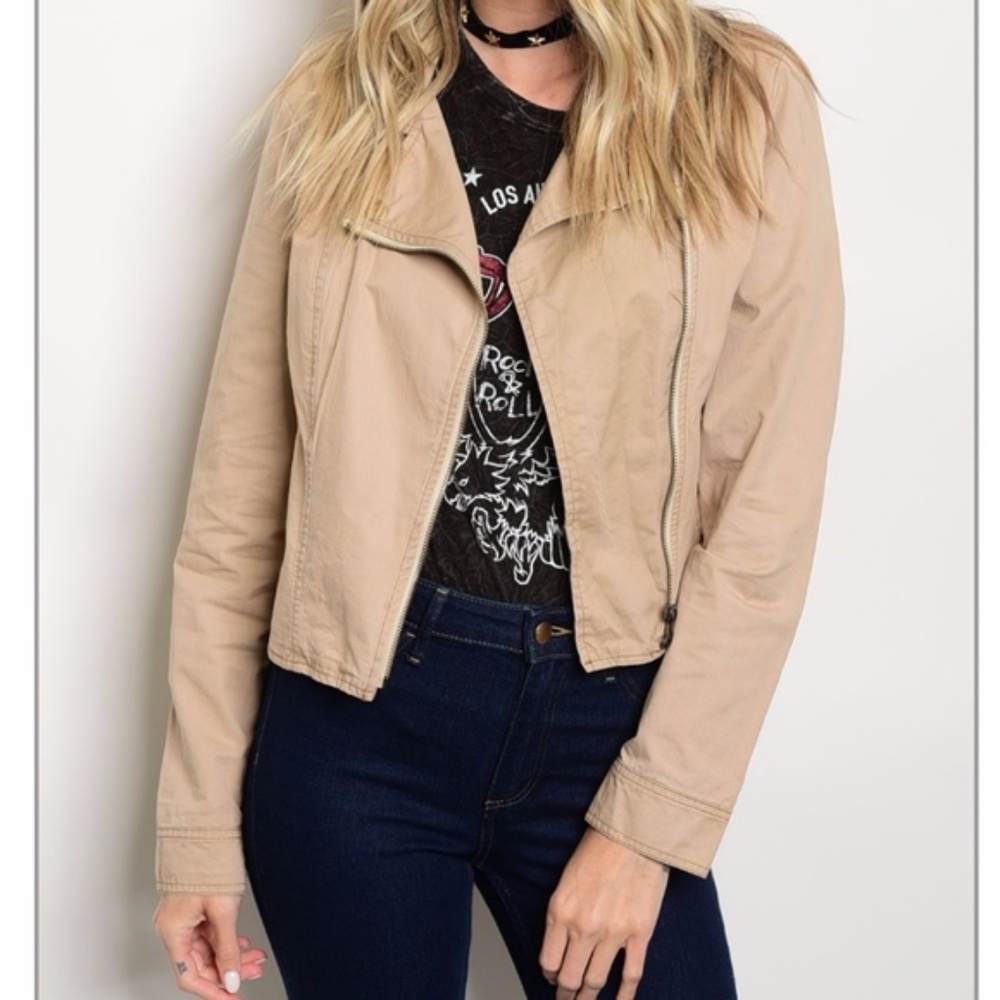 Zip-up Moto Jacket