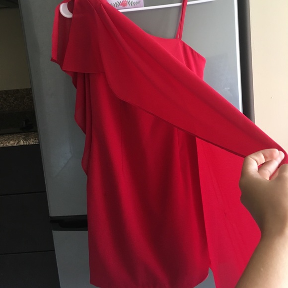 One Shoulder Ruffle Mini Dress - Picture 4 of 5