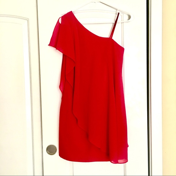 One Shoulder Ruffle Mini Dress - Picture 2 of 5