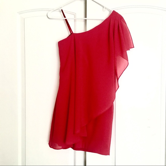 One Shoulder Ruffle Mini Dress - Picture 3 of 5
