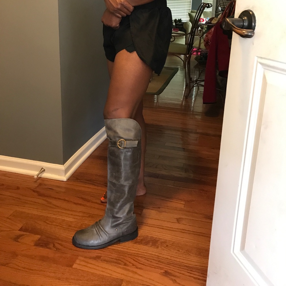 Gray Tall Boot