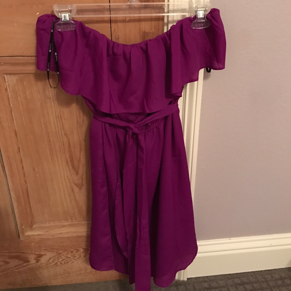Strapless mini dress