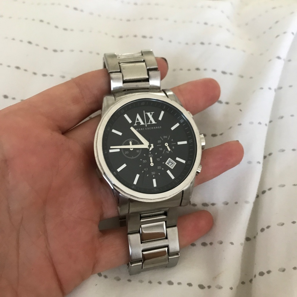Armani exchange watch men's stainless steel