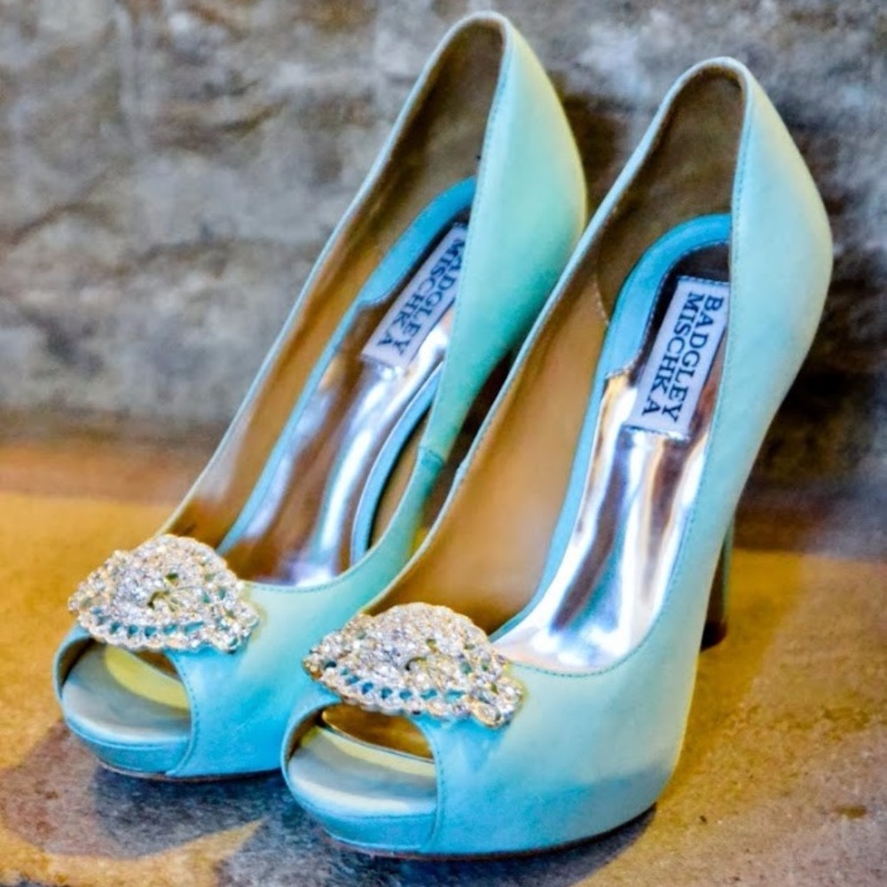 Badgley Mischka Wedding Shoes Tiffany Blue