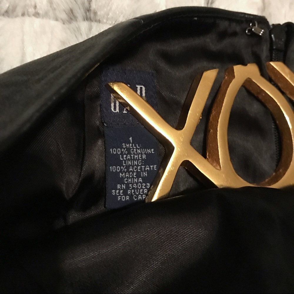Y2K Black Leather Skirt Vtg New Year’s Size 1 EUC - Picture 6 of 8