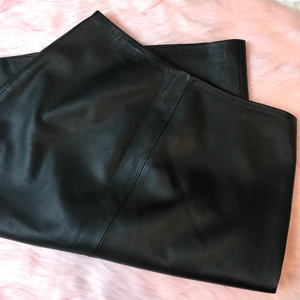Y2K Black Leather Skirt Vtg New Year’s Size 1 EUC - Picture 1 of 8