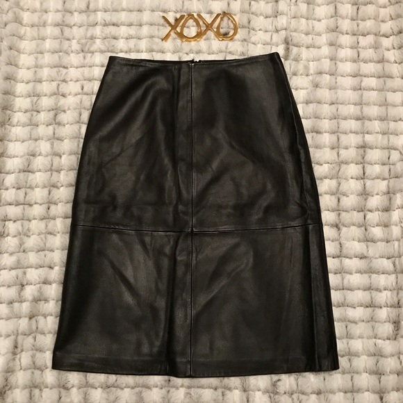 Y2K Black Leather Skirt Vtg New Year’s Size 1 EUC - Picture 4 of 8