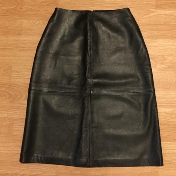 Y2K Black Leather Skirt Vtg New Year’s Size 1 EUC - Picture 2 of 8