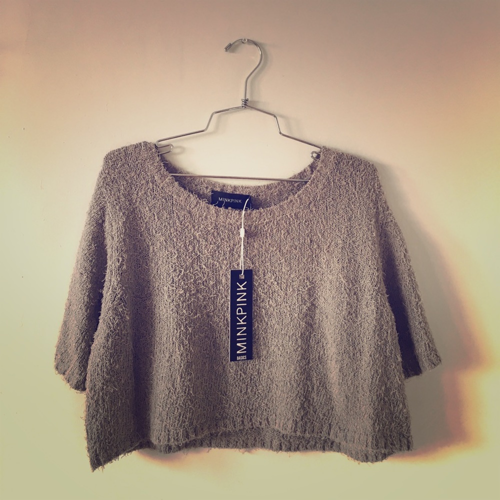 NWT MINKPINK Wayward Sun Crop Knit