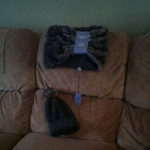 Fur Cowl scarf and hat