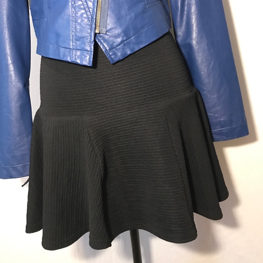 Topshop textured skater skirt