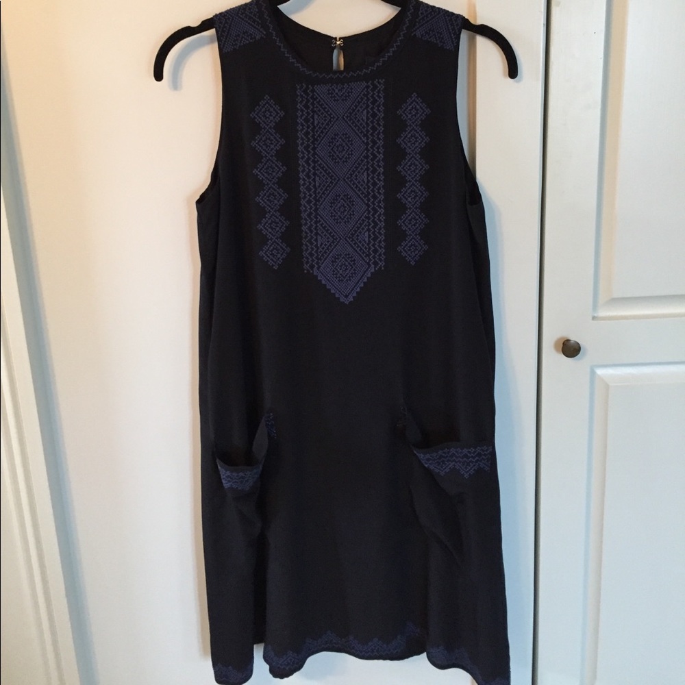 Madewell Embroidered Silk Dress