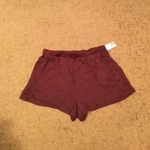Burgundy Chiffon F 21 Shorts * W/ TAGS*