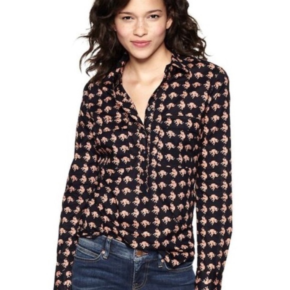 FINAL CLEARANCE 📌 Elephant Fitted boyfriend shirt