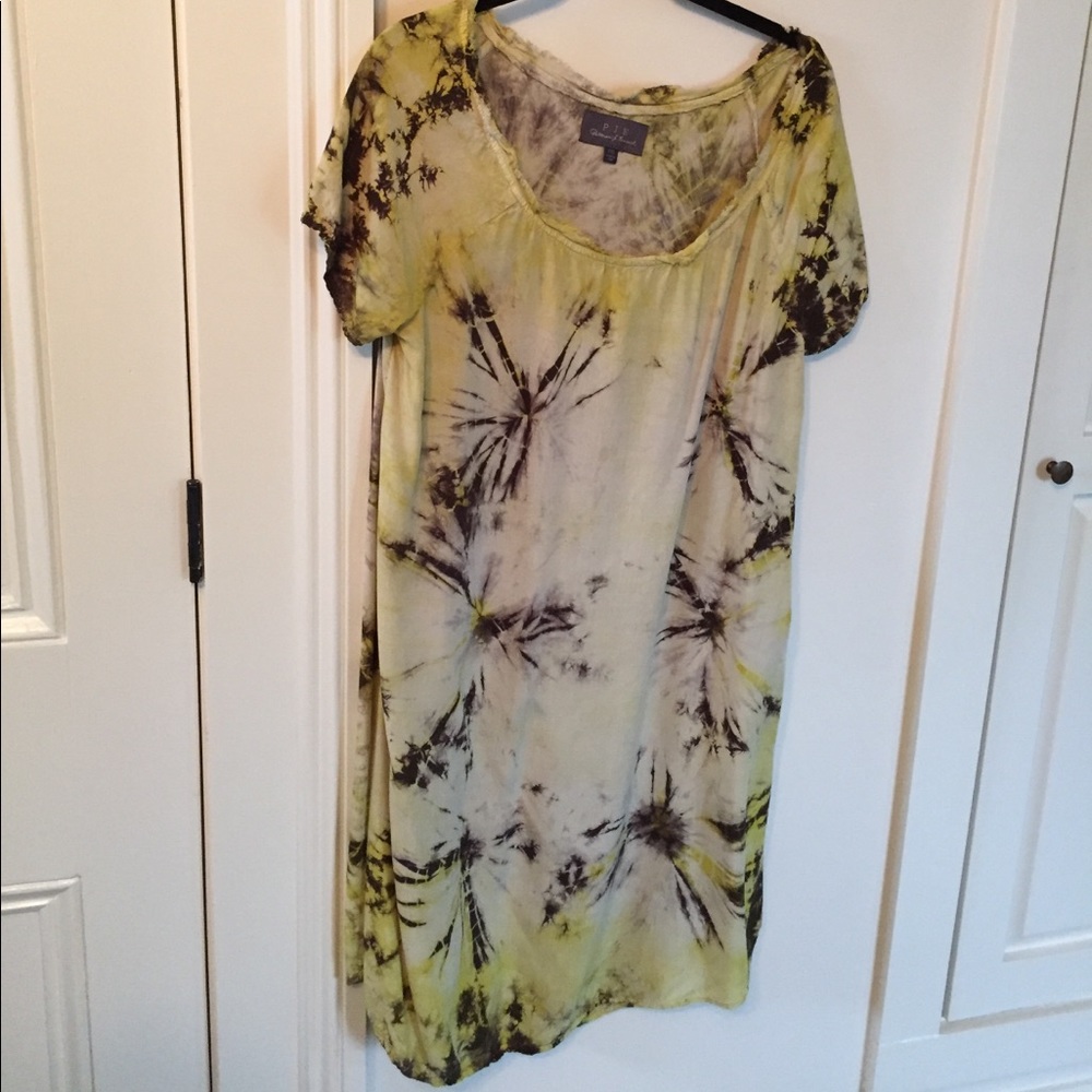 Chartreuse Shibori Dress