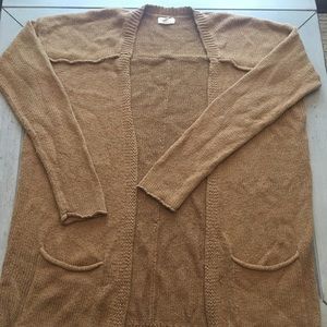 Silence + Noise Long Tan Cardigan - Size Medium
