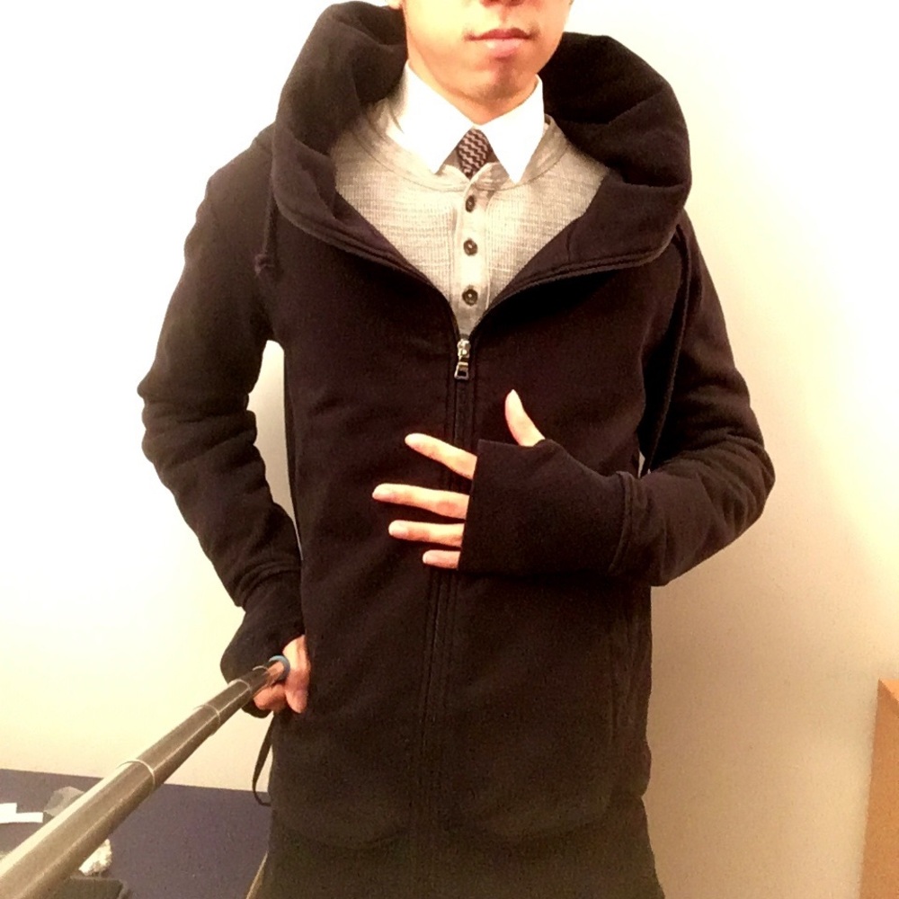 High Collar Full Zip Hoodie