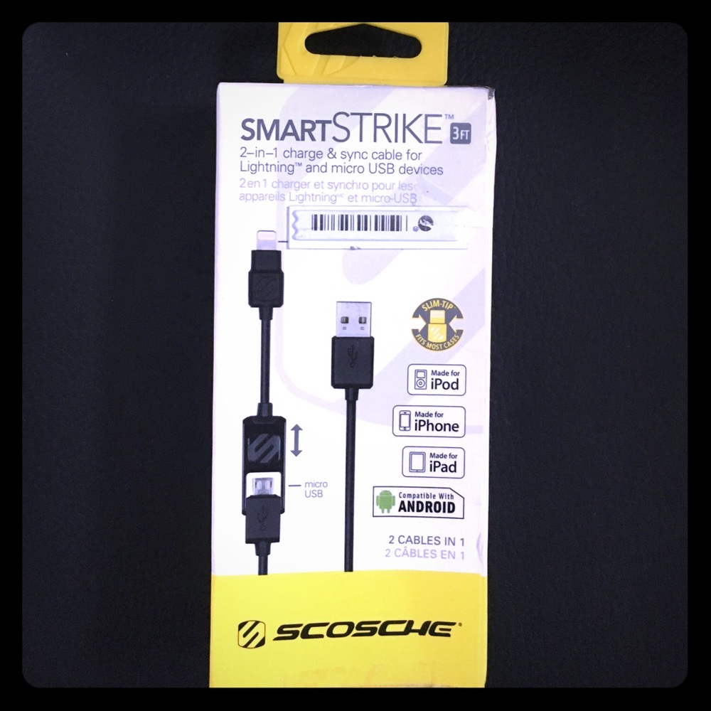 Smart Strike 2 in 1 charge & sync cable