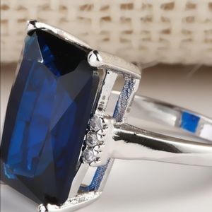 Stunning Silver 925 Plated with Blue Sapphire