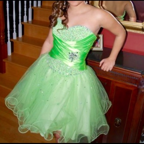 Mori Lee by Madeline Gardner Lime Dress - Picture 1 of 7
