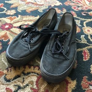 All Black Authentic Vans