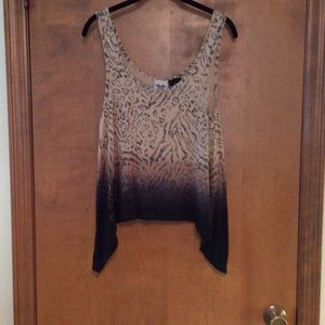 Harley Davidson flowy tank top with animal print