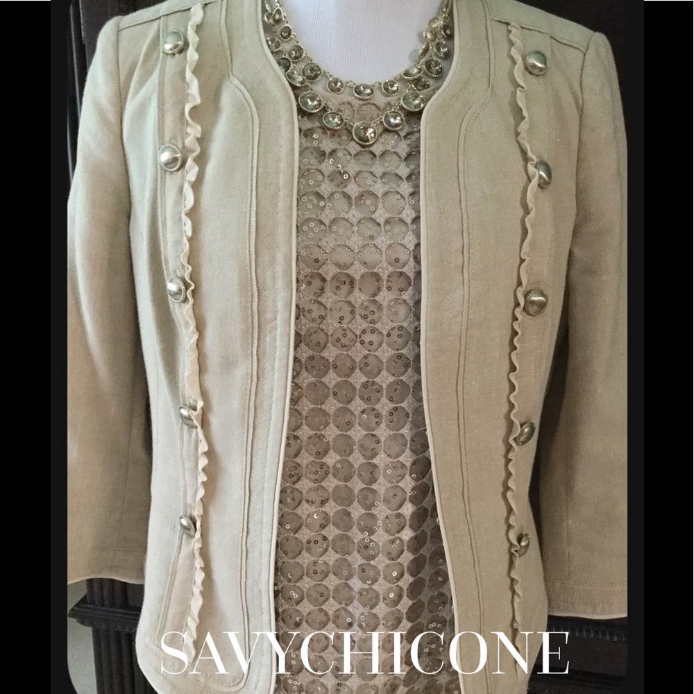 🌹 BEAUTIFUL WHBM CHAMPAGNE COLORED JACKET