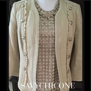 🌹 BEAUTIFUL WHBM CHAMPAGNE COLORED JACKET