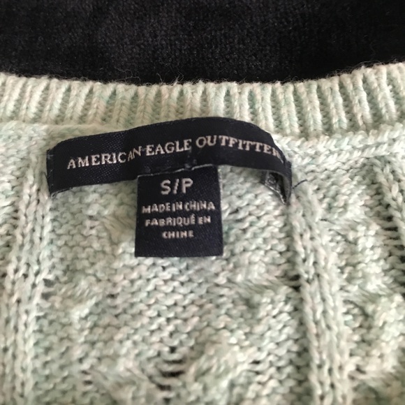 American Eagle Outfitters Teal Fitted Sweater! - Picture 2 of 4