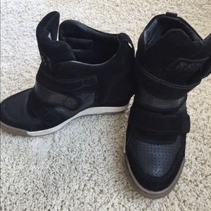 Limited Aby A.S.H suede and leather wedge sneaker
