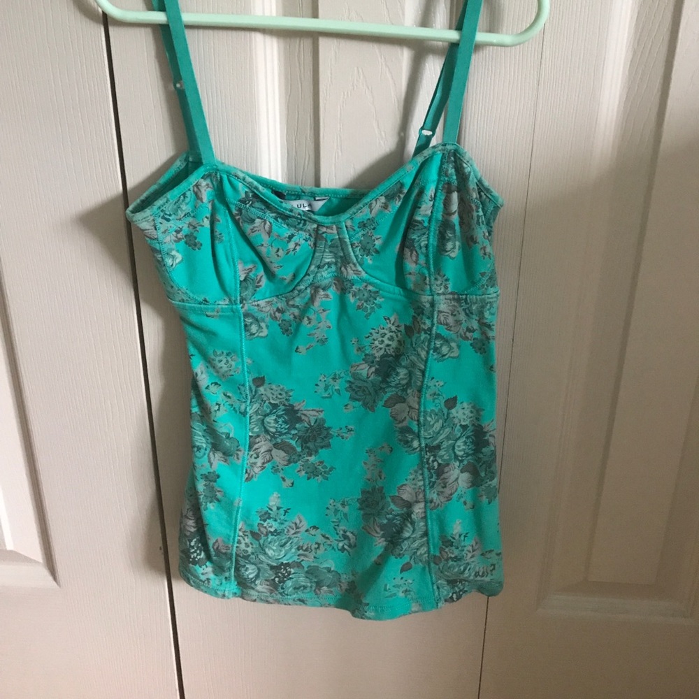 Floral print bustier tank