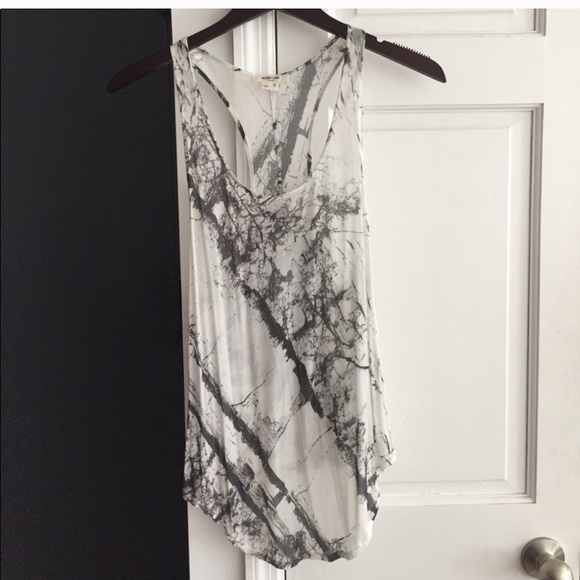 Helmut Lang Tops - Helmet Lang black and white racerback tank