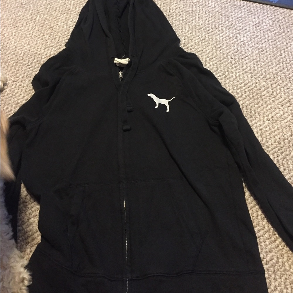 Vs pink zip up sweatshirt