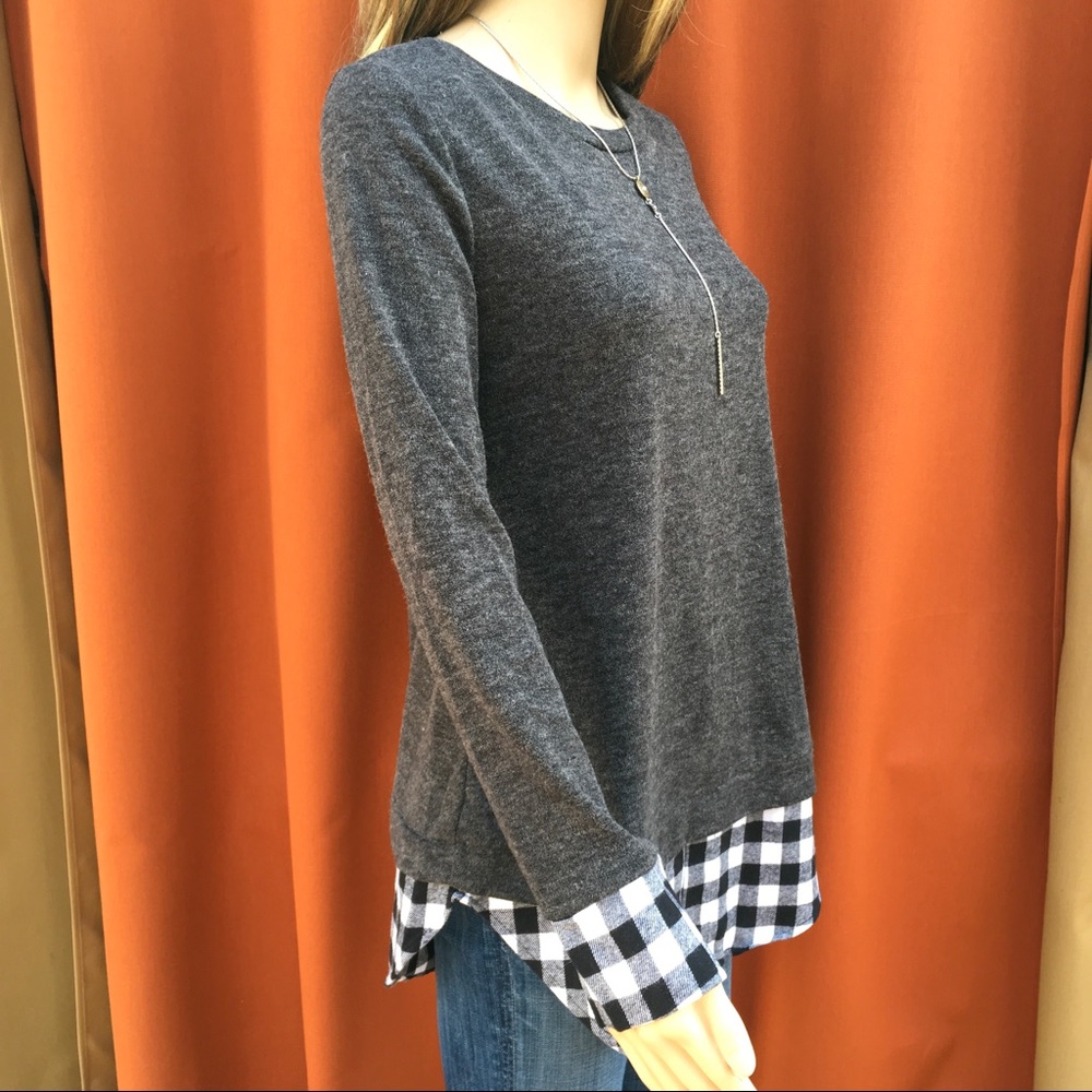 SALE. PLUSH LAYERED LOOK TUNIC - Picture 3 of 7