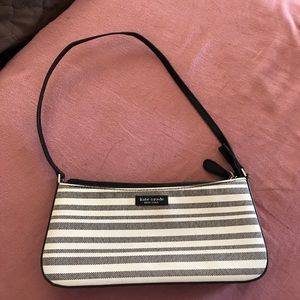 Kate Spade Black/White striped bag