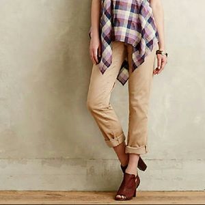 Anthropology khaki chinos, size 25