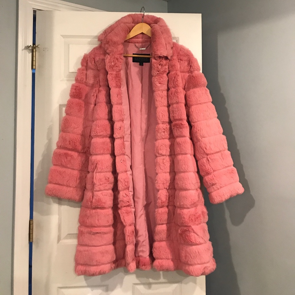 Wilsons Leather Pink fur jacket