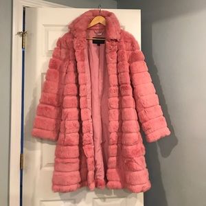 Wilsons Leather Pink fur jacket