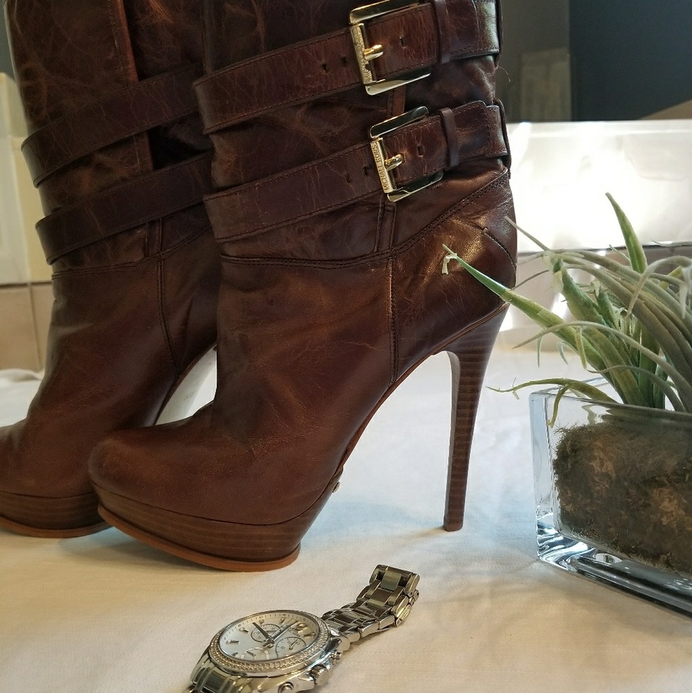 MK Distressed Ankle Boots