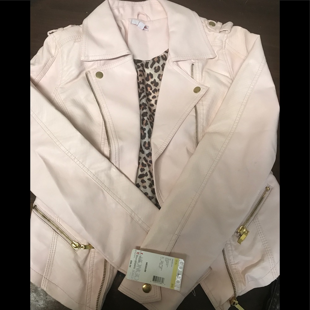 Brand new faux leather jacket. With price tag