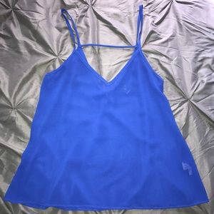 Windsor Solid Blue Tank, size S, lightly worn