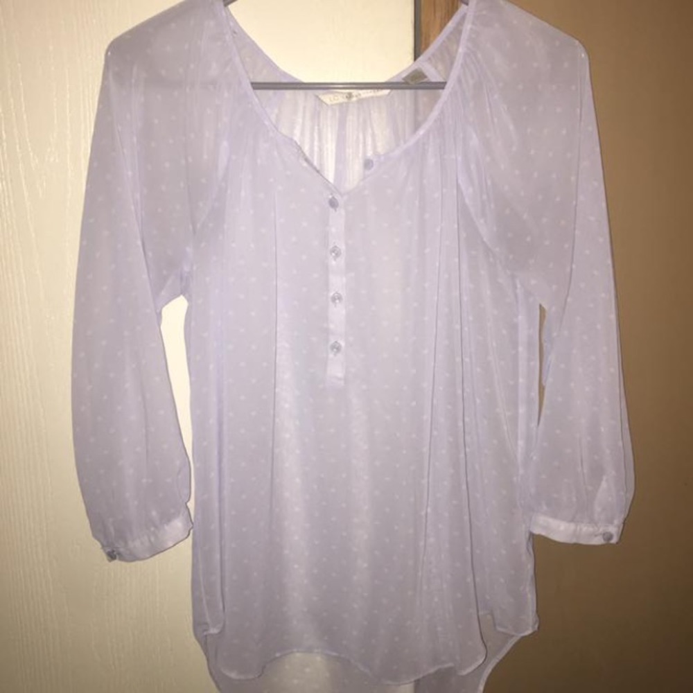 Baby Blue and White Top