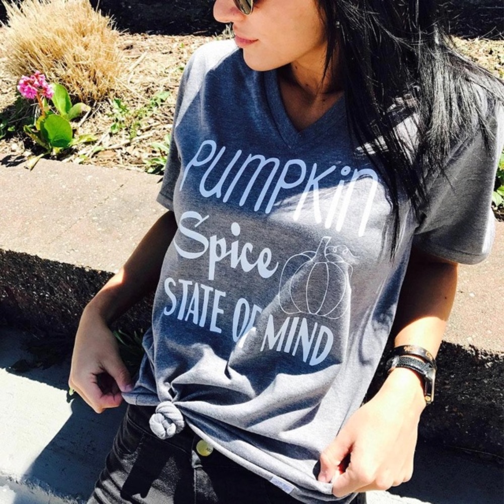 ☕️ Pumpkin Spice State of Mind Graphic T Shirt Tee