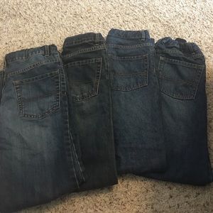 4 pairs of boys blue jeans