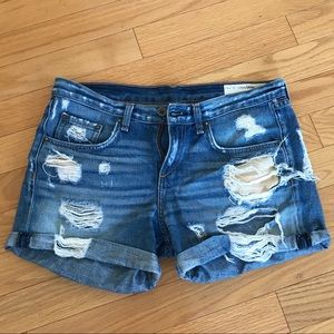 Rag and bone distressed jean shorts