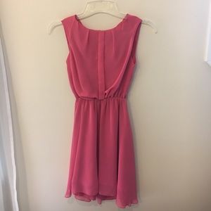 Pink backless dress