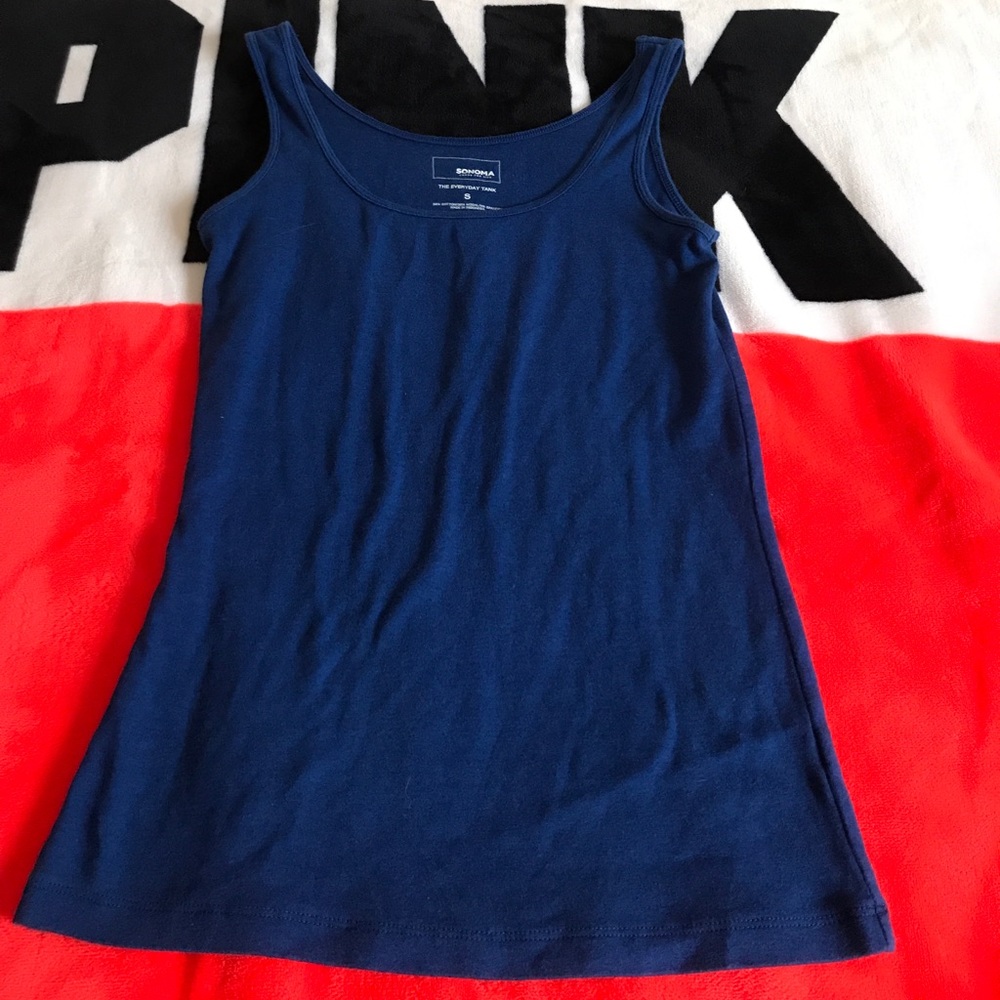 Sonoma Blue Fitted Vibrant Tank Top